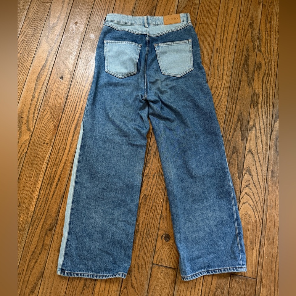 Monki Jeans Blue Patch Jeans - Picture 6 of 8